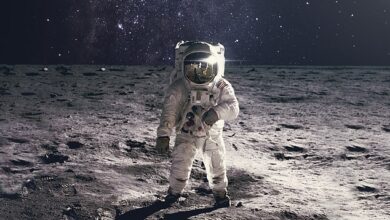 Einer neuen Studie zufolge werden die Gehirne von Astronauten während eines Langzeit-Raumflugs „neu verdrahtet“, um ihnen zu helfen, sich an die ungewöhnliche Umgebung anzupassen.  Künstlerische Darstellung der Mondlandung