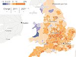 Das sich wandelnde Gesicht des alternden Großbritanniens: Faszinierende Diagramme und Karten zeigen, wie die Zahl der über 65-Jährigen zum allerersten Mal die der unter 15-Jährigen übersteigt, dass Frauen Männer in allen außer 13 Gemeindebezirken in den Schatten stellen und dass es 300.000 weniger Kinder unter vier Jahren gibt als 2011