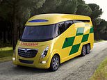 NHS-Krankenwagen der Zukunft?  In Großbritannien hergestellt, elektrisch angetrieben und mit Röntgenstrahlen AN BORD, behaupten Experten, dass DIESES elegante Fahrzeug die alternde Flotte des Gesundheitswesens revolutionieren könnte